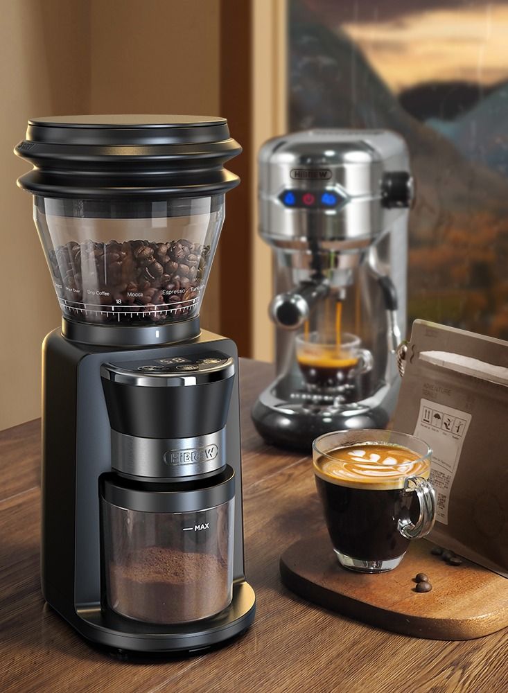 HiBREW Automatic Burr Mill Electric Coffee Grinder with 31 Gears for Espresso American Coffee Pour Over Visual Bean Storage CG102 - Image 3