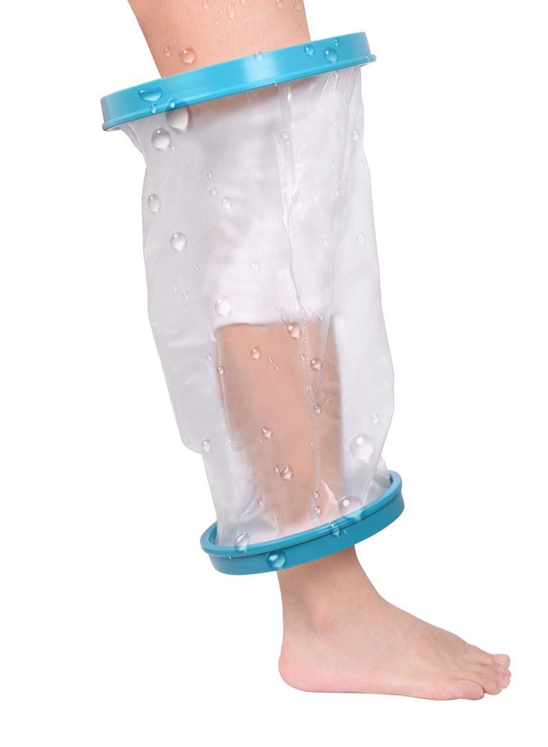 HaLunhi Waterproof Cast Cover for Shower Knee, Knee Cast Cover for Showering, Waterproof Knee Cast Protector for Leg Watertight Protection Keep Dry in Shower Bath Or Swimming for Wounds & Bandages - Image 1