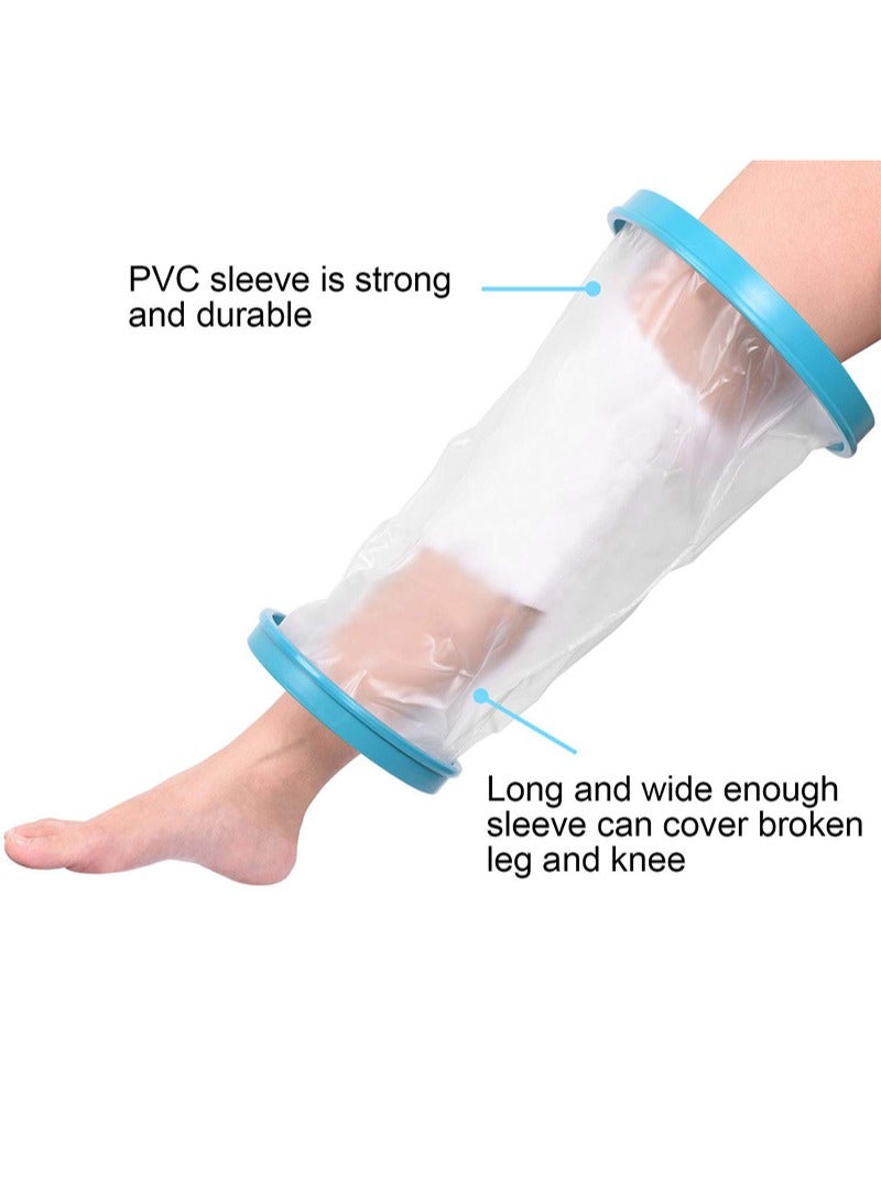 HaLunhi Waterproof Cast Cover for Shower Knee, Knee Cast Cover for Showering, Waterproof Knee Cast Protector for Leg Watertight Protection Keep Dry in Shower Bath Or Swimming for Wounds & Bandages - Image 2