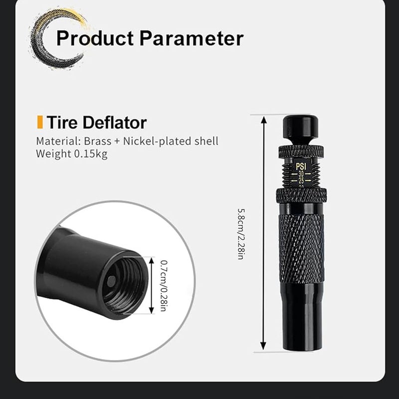 4 قطع صمامات تخفيف ضغط الإطارات القابلة للتعديل لمركبات الطرق الوعرة والدراجات النارية - Image 4