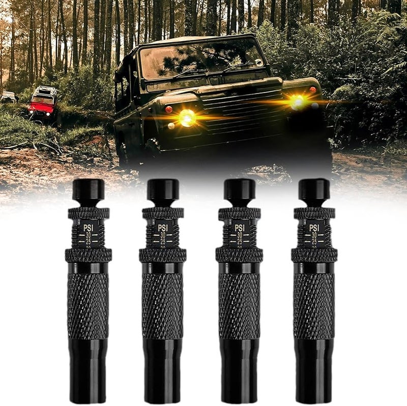 4 قطع صمامات تخفيف ضغط الإطارات القابلة للتعديل لمركبات الطرق الوعرة والدراجات النارية - Image 3