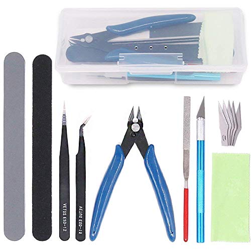 Rustark 9Pcs Gundam Model Tools Kit Hobby Building Repairing and Fixing Set for Kids