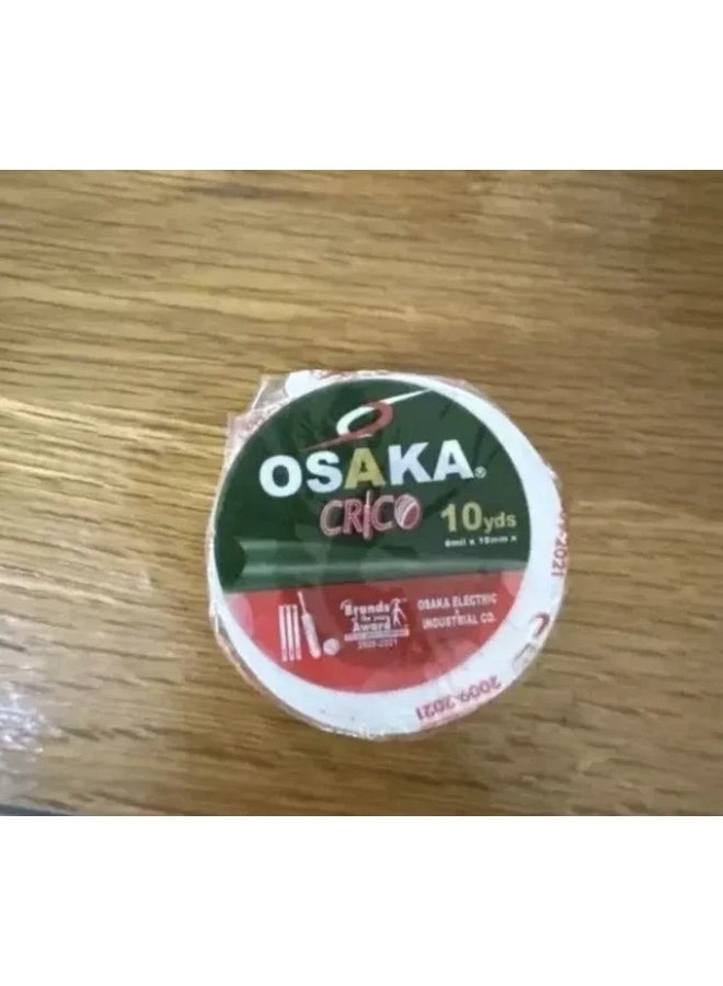 أوساكا مجموعة أشرطة عزل كهربائي PVC أوساكا كريكو، لاصق مطاطي، 18مم × 10 يارد، مقاومة للماء والطقس والحرارة، للاستخدام الكهربائي وكرة التايب بول - Image 3