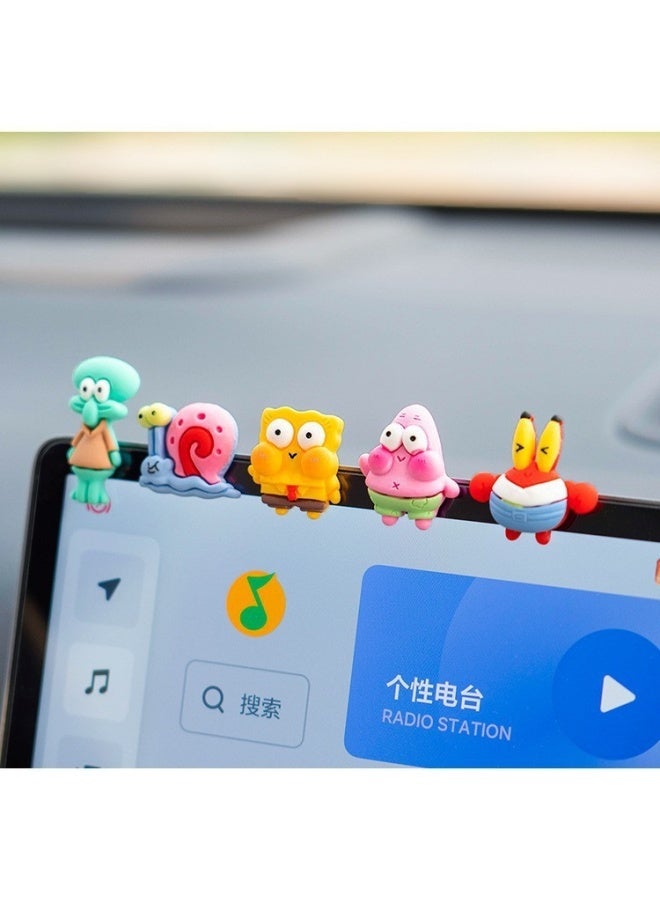 11 pcs Cute Interior Decorations for Mirrors, Dashboard, Center Console, Stick Anywhere, Fun Gift - Image 3