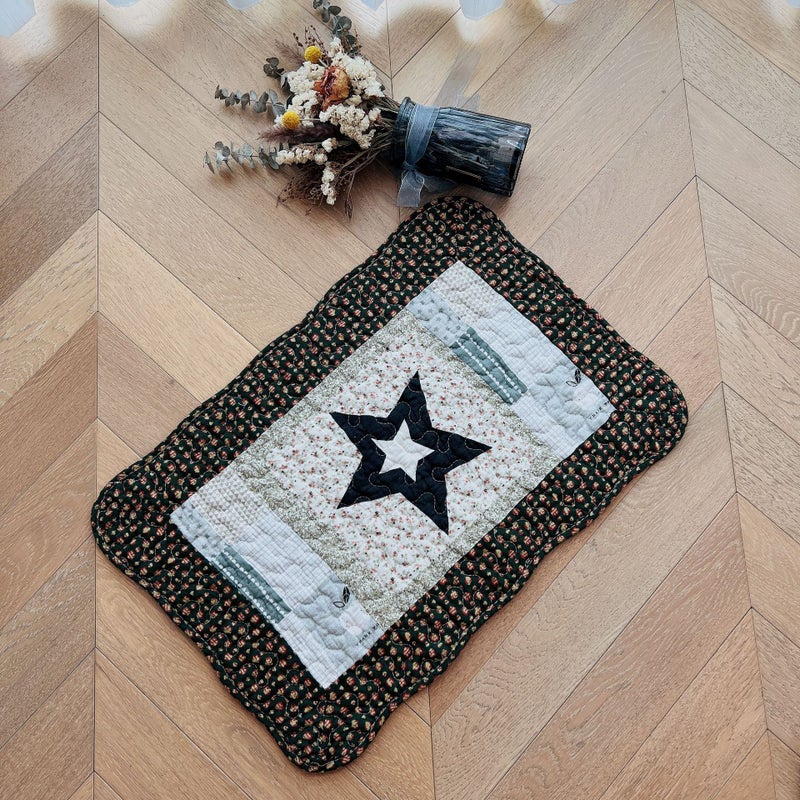 Quilted Cotton Household Floor Mat Door Bathroom Non-Slip Mat Water-Absorbent And Moisture-Absorbent Bedroom Foot Mat Fabric Mat - Image 1