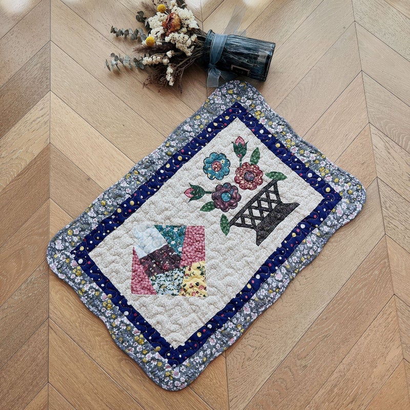 Quilted Cotton Household Floor Mat Door Bathroom Non-Slip Mat Water-Absorbent And Moisture-Absorbent Bedroom Foot Mat Fabric Mat - Image 4