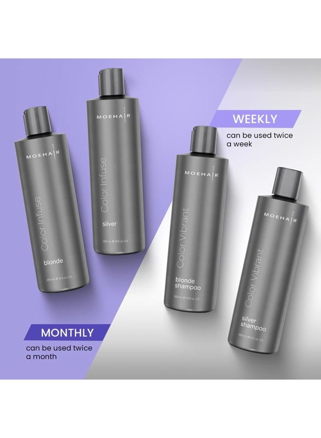 MoeHair Color Infuse Silver – 12 Fl. Oz | Purple Toner for Silver, Gray & White Hair | Neutralizes Unwanted Brassiness | Salon-Grade Hair Toner for Brassy Hair | Brass Off | Sulfate and Paraben-Free - Image 4