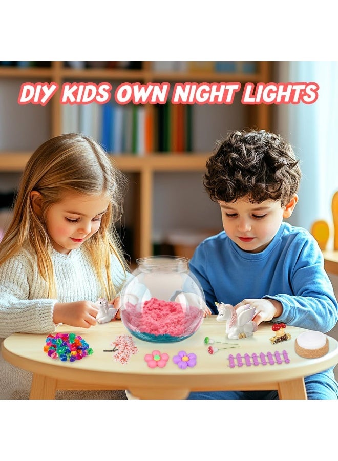 كيلا مجموعة أدوات صناعة تيراريوم يونيكورن للفتيات، اصنعي مصباح ليل يونيكورن خاص بك مع 16 وضعًا للتحكم عن بعد LED هدايا عيد الميلاد ألعاب إبداعية DIY للأطفال من سن 3 4 5 6 7 8 9 10 3-5 4-6 5-7 6-8 سنوات - Image 4