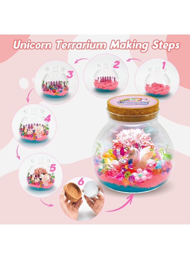 كيلا مجموعة أدوات صناعة تيراريوم يونيكورن للفتيات، اصنعي مصباح ليل يونيكورن خاص بك مع 16 وضعًا للتحكم عن بعد LED هدايا عيد الميلاد ألعاب إبداعية DIY للأطفال من سن 3 4 5 6 7 8 9 10 3-5 4-6 5-7 6-8 سنوات - Image 5
