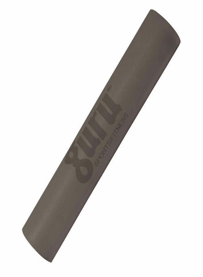 GURU Eva Yoga Mat For Men & Women, Anti Slip Mat for Gym Workout (Dark Grey, 4mm) - Image 1