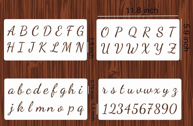 Devasya Crafts Let Alphabet Stencils Reusable Letters and Numbers Stencils fo Holiday Decor - Image 2