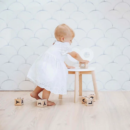 Ooh Noo  Wooden Double-O Chair - White, Ooh Noo  | Best Price UAE