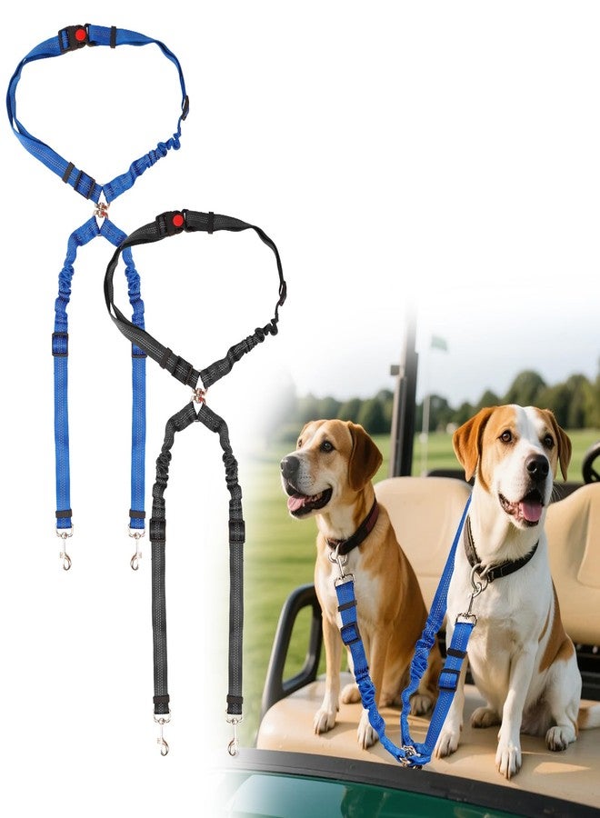Hezaosth 2 Pack Dog Seat Belt Tether for Golf Cart, Pet Dog Seat Belt Harness for Car, Adjustable Golf Dog Collar Leash for Golf Cart Pet Safety Protection to Prevent Accidental Injury - Image 1