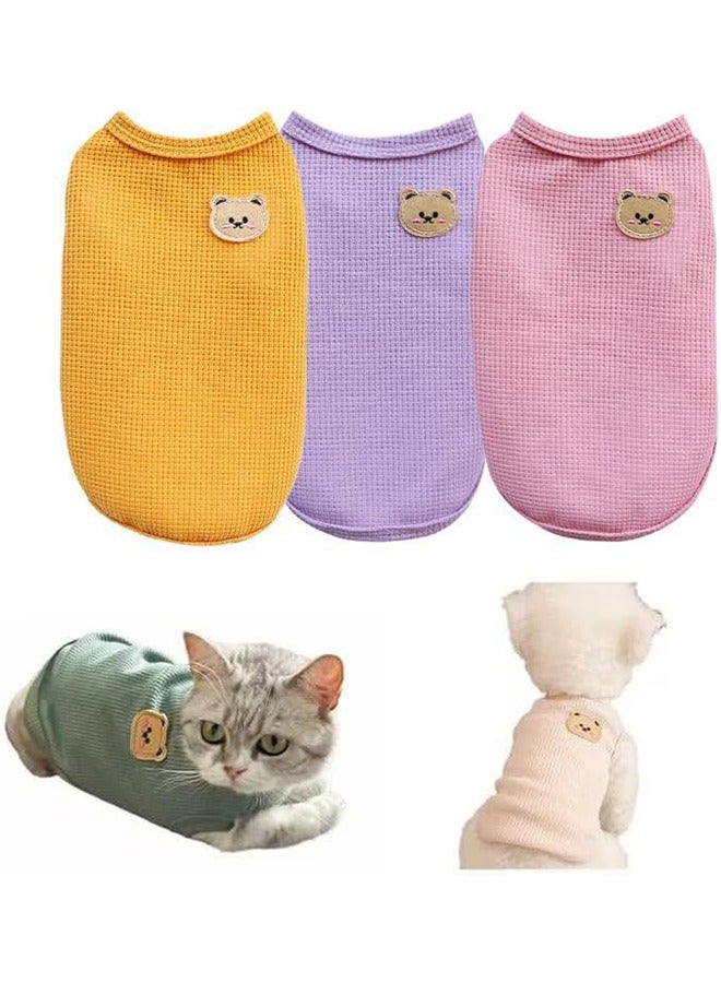 Cotton Dog Shirt Summer Lightweight Pet T-Shirts Soft Breathable Stretchy Cats Dogs Tee Shirt Sleeveless Vest Dog Apparel for Medium Small Dog Clothes (purple) - Image 3