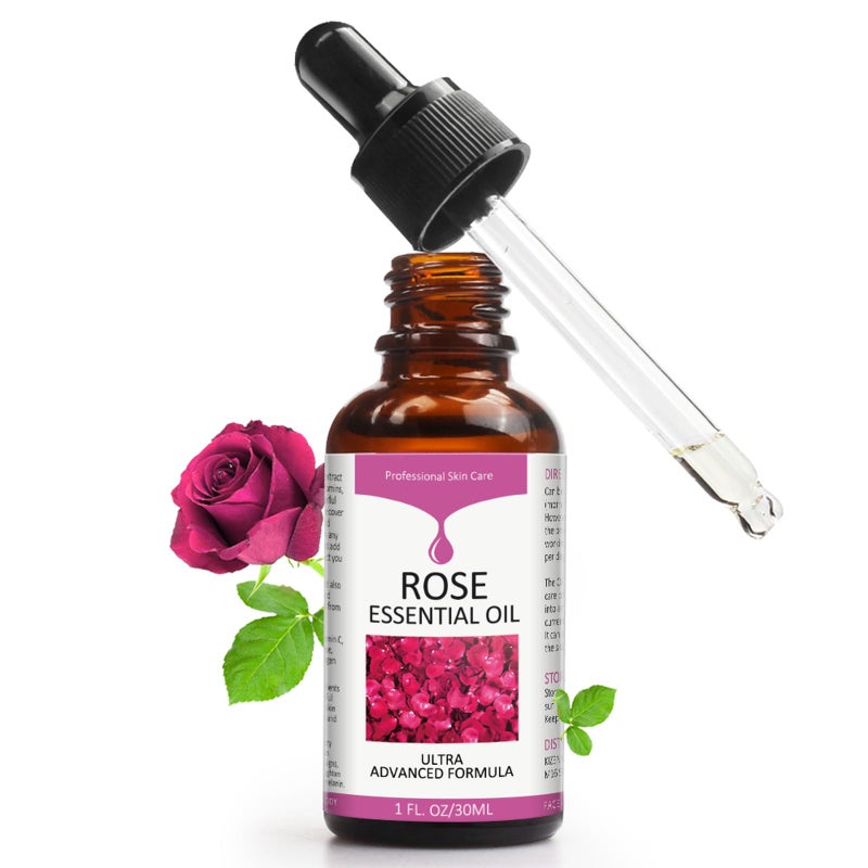 SOLOTREE Rose Essential Oil, Face Moisturizer Oil, Face Essential Oils for Women, Rose Oil for Face, Skin Care, 1 FL.OZ (30ml) - Image 1