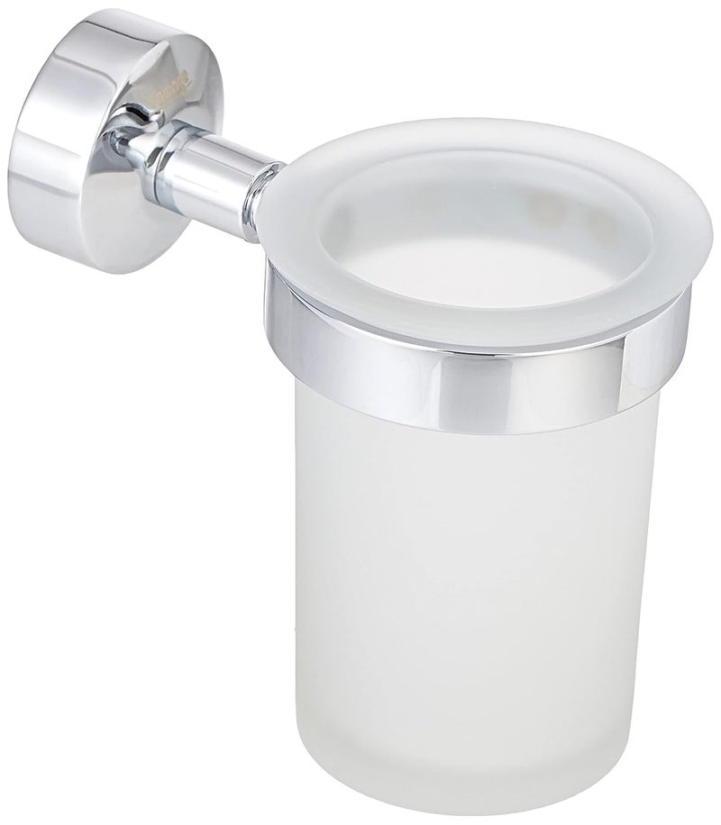 Vantage VCO18002 A Frosted Toughened Glass Tumbler Wall Mount 100 Brass Holder With Corrosion Resistant Design For Bathroom Kitchen Other Settings - Image 1