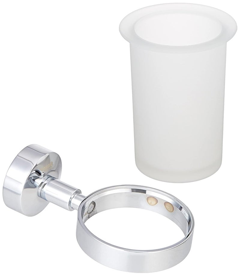 Vantage VCO18002 A Frosted Toughened Glass Tumbler Wall Mount 100 Brass Holder With Corrosion Resistant Design For Bathroom Kitchen Other Settings - Image 2