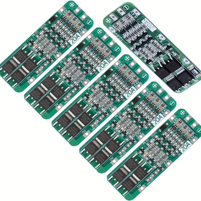 6 قطع لوحة حماية بطارية ليثيوم 3S 20A 18650 شاحن PCB BMS 12.6 فولت مع استرداد تلقائي لبطارية ليثيوم أيون للحفارة - Image 3