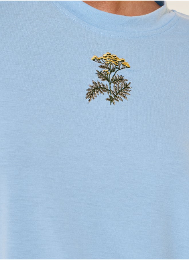Take Two Embroidered Round Neck T-Shirt  - Image 4