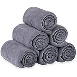 JML Microfiber Towels, Bath Towel Sets (6 Pack, 27" x 55") - Extra Absorbent, Fast Drying, Multipurpose for Bath, - Image 1