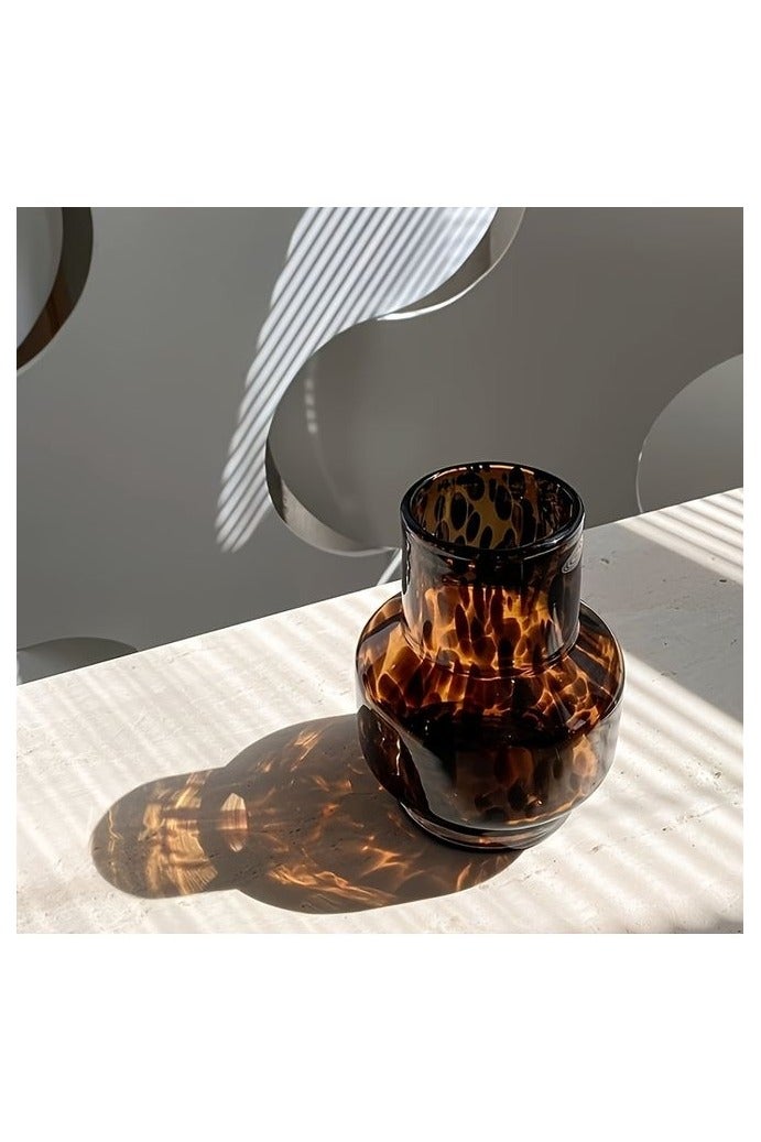 هومستر الراقية النمر طباعة 1pc الزجاج زهرة الزهرة - غرفة المعيشة غرفة النوم مطعم ديكور الزينة - خريف عيد الشكر الشتاء عيد الميلاد ديكور هدية - Image 3