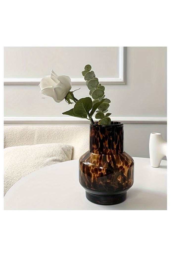 هومستر الراقية النمر طباعة 1pc الزجاج زهرة الزهرة - غرفة المعيشة غرفة النوم مطعم ديكور الزينة - خريف عيد الشكر الشتاء عيد الميلاد ديكور هدية - Image 2