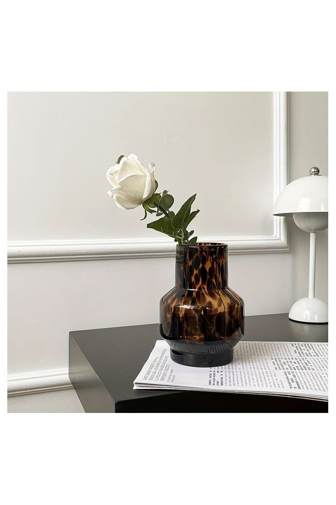 هومستر الراقية النمر طباعة 1pc الزجاج زهرة الزهرة - غرفة المعيشة غرفة النوم مطعم ديكور الزينة - خريف عيد الشكر الشتاء عيد الميلاد ديكور هدية - Image 4