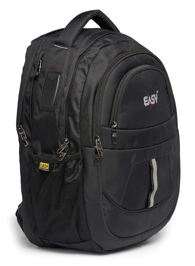 EASY Travel Backpack Laptop Bag, 30 Ltr Baggage, 4 Compartments Adjustable Strap Padded Back, 4 Lockable Metal Zipper, Loop, Earphone Port, School Bag College Bag Office Bag Gym Bag - Image 3