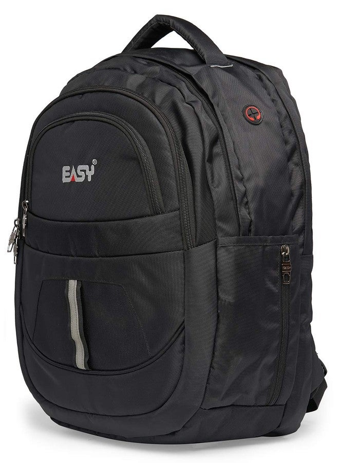 EASY Travel Backpack Laptop Bag, 30 Ltr Baggage, 4 Compartments Adjustable Strap Padded Back, 4 Lockable Metal Zipper, Loop, Earphone Port, School Bag College Bag Office Bag Gym Bag - Image 4