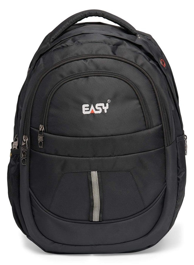 EASY Travel Backpack Laptop Bag, 30 Ltr Baggage, 4 Compartments Adjustable Strap Padded Back, 4 Lockable Metal Zipper, Loop, Earphone Port, School Bag College Bag Office Bag Gym Bag - Image 1