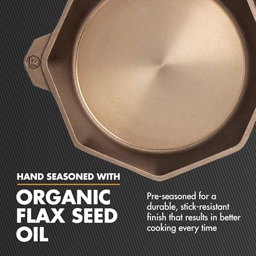 FINEX 10" Cast Iron Skillet, Modern Heirloom, Handcrafted in The USA, Pre-Seasoned with Organic Flaxseed Oil - Image 4