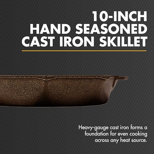 FINEX 10" Cast Iron Skillet, Modern Heirloom, Handcrafted in The USA, Pre-Seasoned with Organic Flaxseed Oil - Image 2