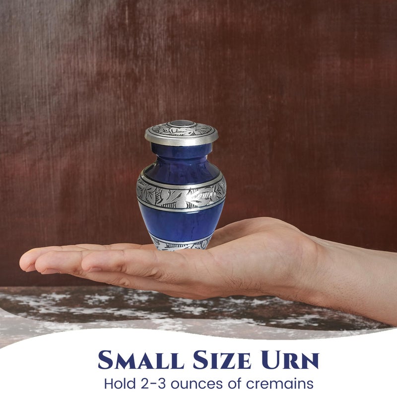 Simcs Handicrafts 4 Pcs Purple Small Keepsake Cremation Urns for Human Ashes Adult for Both Male and Female  Mom Dad Son Women Men Mini Urns Funeral Small Earns for Ashes with Velvet Bags 3 Inch Size - Image 4