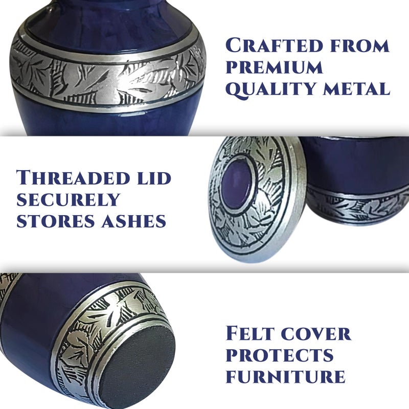 Simcs Handicrafts 4 Pcs Purple Small Keepsake Cremation Urns for Human Ashes Adult for Both Male and Female  Mom Dad Son Women Men Mini Urns Funeral Small Earns for Ashes with Velvet Bags 3 Inch Size - Image 3
