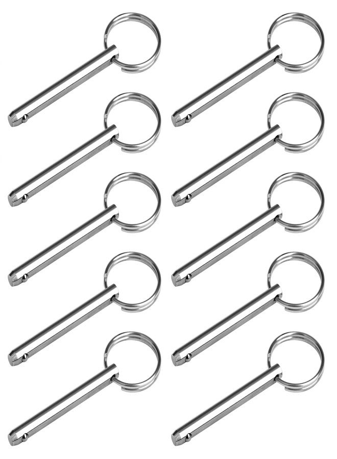 GBGS 10 Pack Quick Release Pin,Diameter 1/4"(6.35mm),Usable Length 2"(51mm),316 Stainless Steel,Bimini Top Pin, Marine Hardware - Image 1