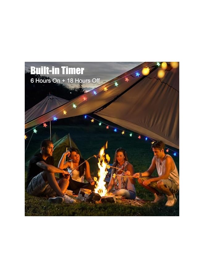 The Bros Star String Lights, 19 ft 40 LED Star Fairy String Lights with Remote and Timer, 8 Modes Waterproof Lights for Diwali, Ramadan, Bedroom, Tent, Loft Bed, Patio, Party, Wedding Decor, Multicolor - Image 5