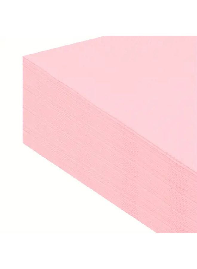 40 قطعة مناديل ورقية وردية مربعة الشكل من طبقتين مقاس 13 × 13 بوصة متينة للحفلات والأعراس - Image 5