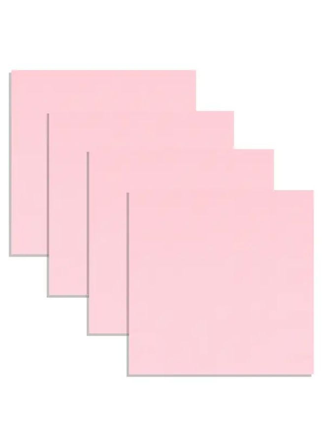 40 قطعة مناديل ورقية وردية مربعة الشكل من طبقتين مقاس 13 × 13 بوصة متينة للحفلات والأعراس - Image 4