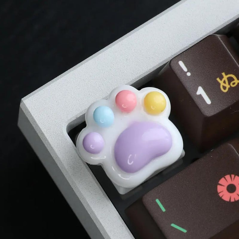 MECKEYS X Duckitty Artican Keycaps for Mechanical Keyboards (Candy Paw) - Image 2