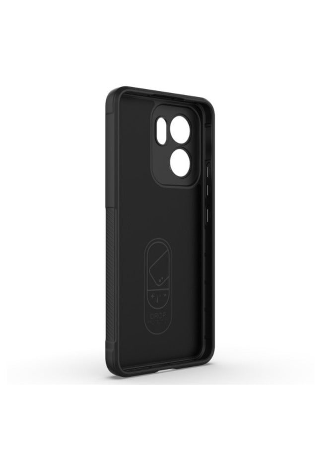 for OPPO Reno13F 5G Case Cover, Heavy Duty 4D Striped Pattern Sensory Soft Silicone Full Portection Shockproof Phone Case for OPPO Reno13F 5G, Black  - Image 2
