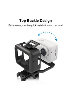 O Ozone Frame Cage Compatible with Insta360 GO3, Protective Case Frame Durable Housing Case with 1/4" Threaded Adapter Action Camera Accessories - Black  - Image 4