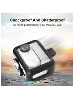 O Ozone Frame Cage Compatible with Insta360 GO3, Protective Case Frame Durable Housing Case with 1/4" Threaded Adapter Action Camera Accessories - Black  - Image 3