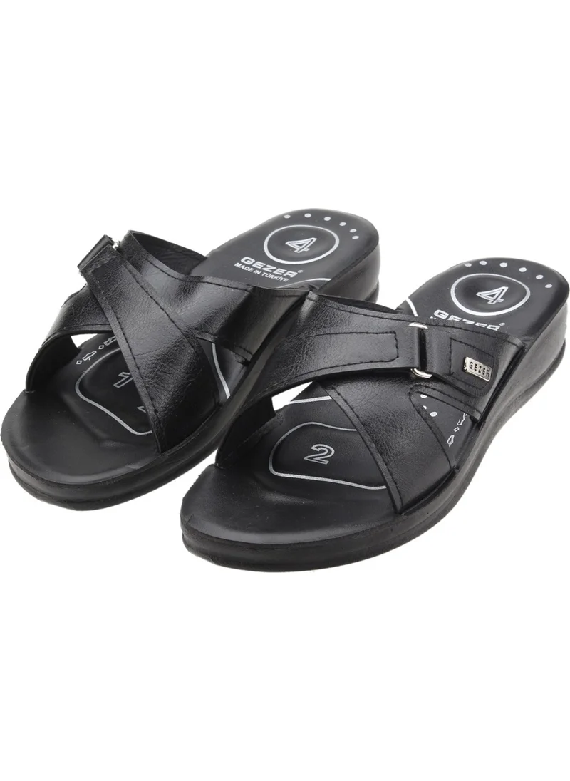 جيزر 7187 Women's Daily Velcro Slippers Black