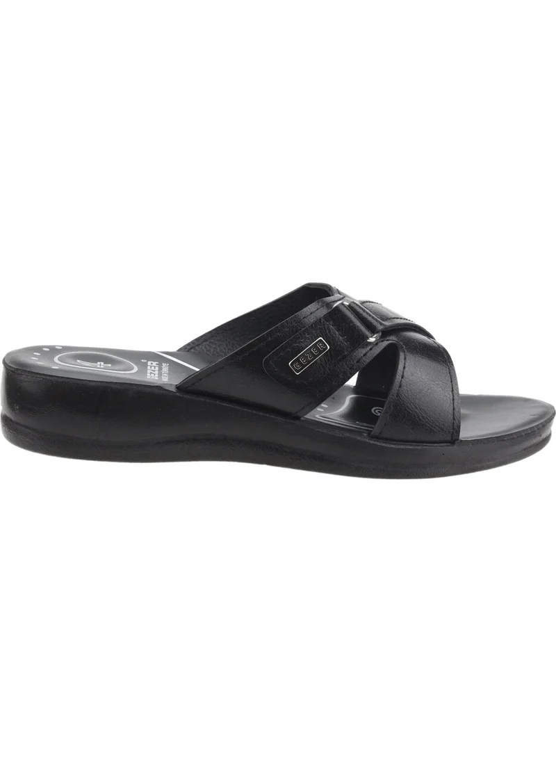 Gezer 7187 Women's Daily Velcro Slippers Black