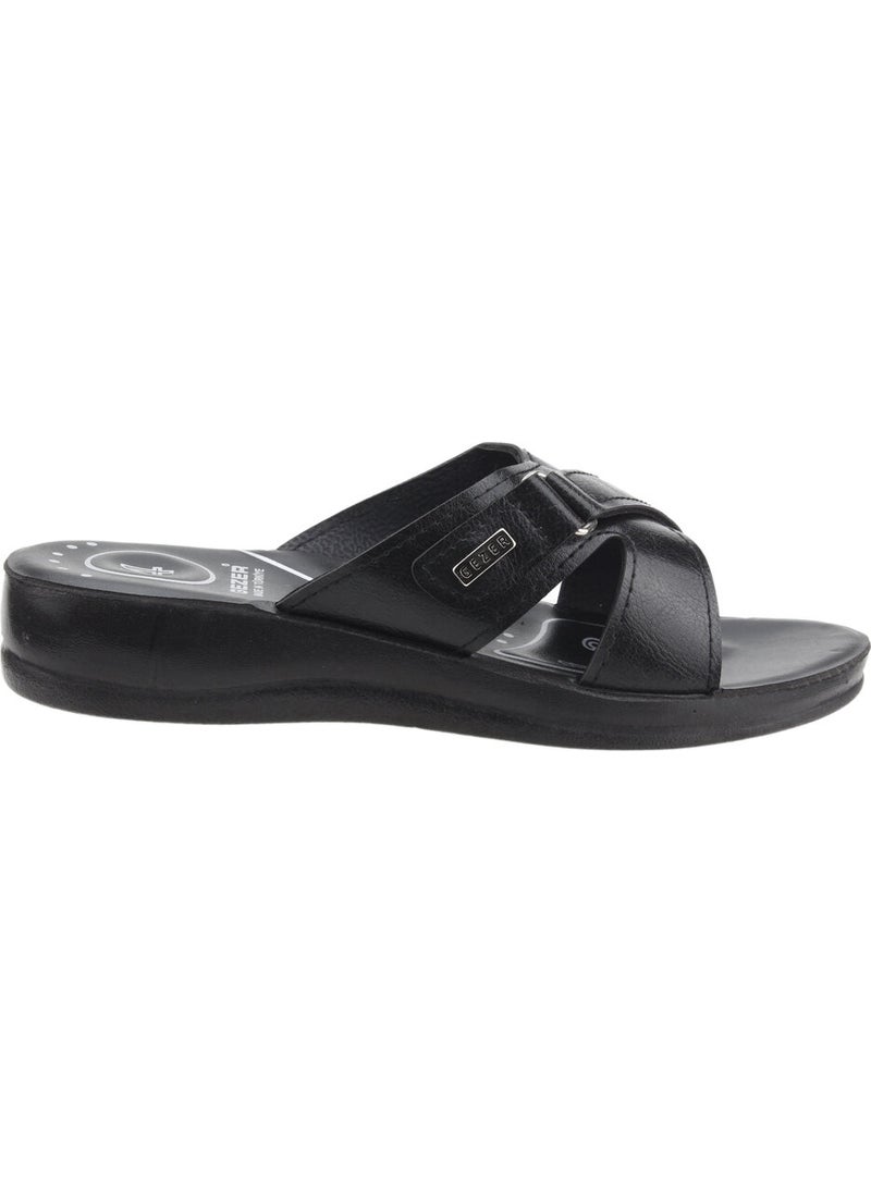 Gezer 7187 Women's Daily Velcro Slippers Black  - Image 1