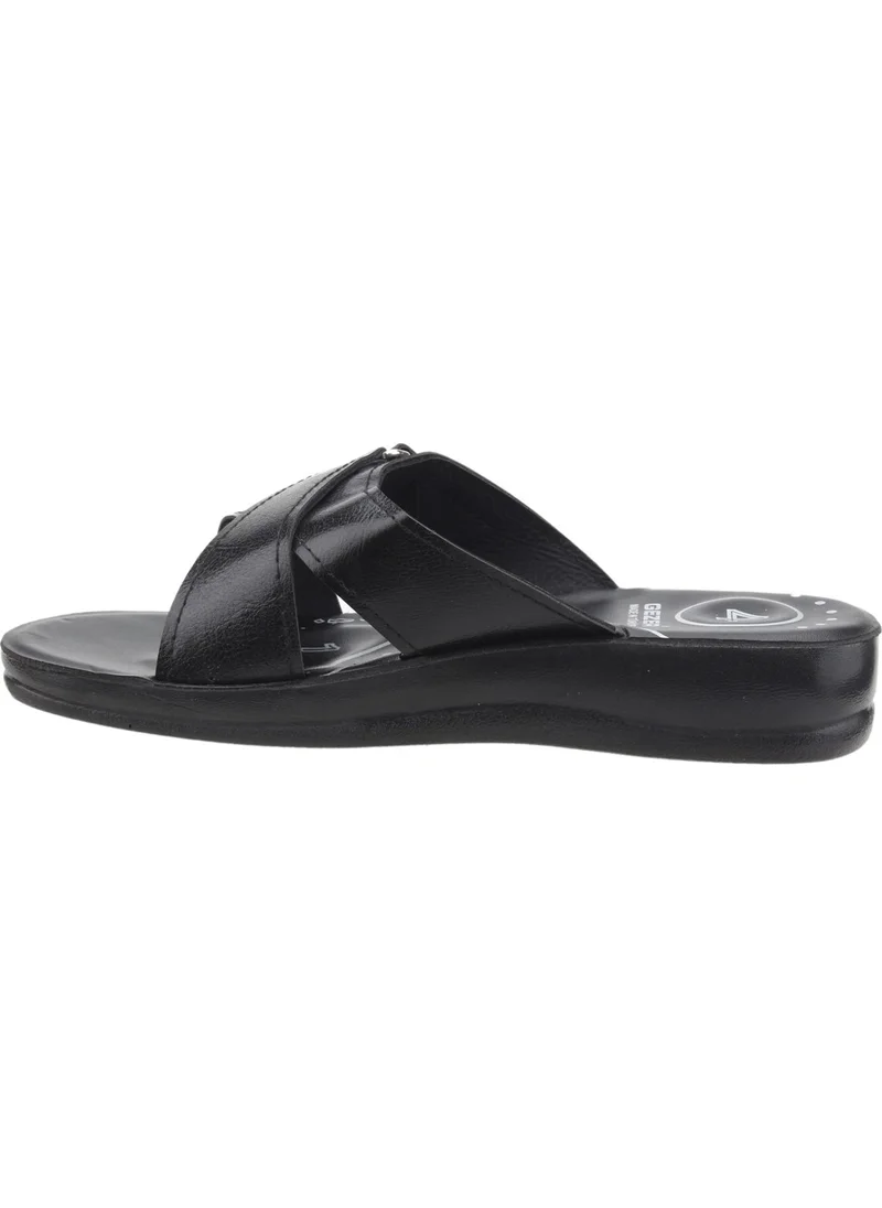 Gezer 7187 Women's Daily Velcro Slippers Black