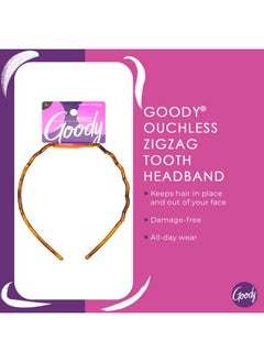 Goody Ouchless Headband For All Hair Types Zigzag Tooth Comfort Fit For Allday Wear Beautiful Design For Instant Style Painfree Hair Accessories For Women Men Boys & Girls  - Image 2