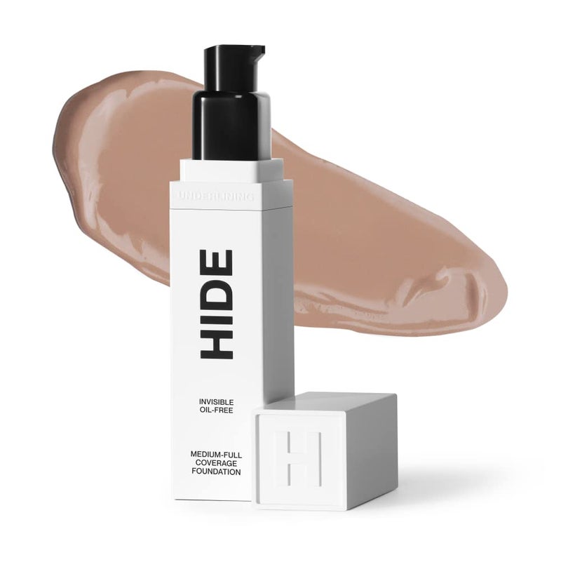 HIDE PREMIUM Liquid Foundation MultiUse Waterproof Foundation MediumFull Coverage Foundation Shades for All Skin Types See Shade Finder Walnut 1 fl oz