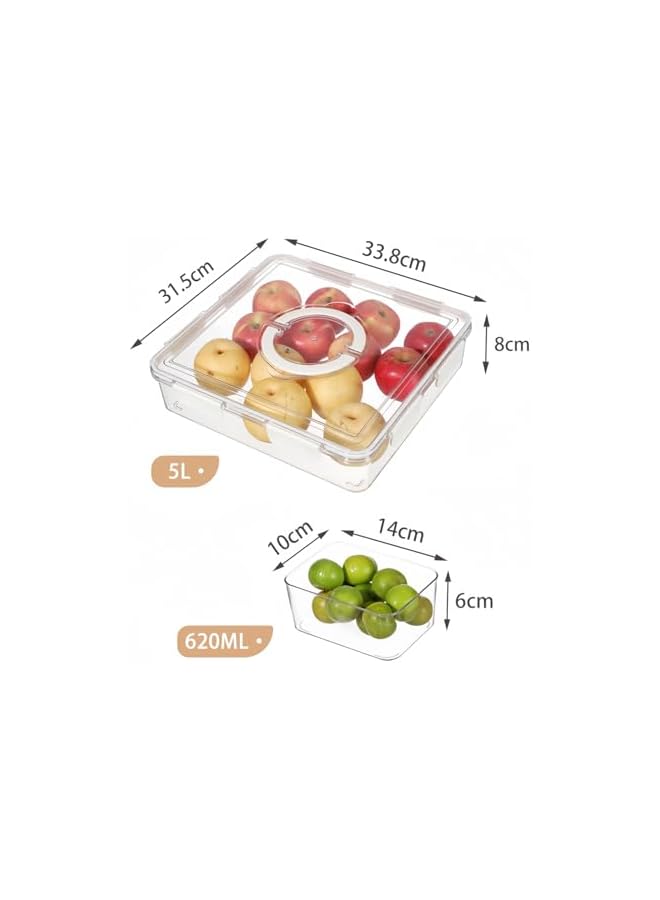 S-TOP 13-Piece Clear Stackable Storage Bins with Lids, Plastic Organizer Boxes for Pantry, Kitchen, Cabinet, Refrigerator, Bathroom & Closet Organization,Gift for Mom - Image 4