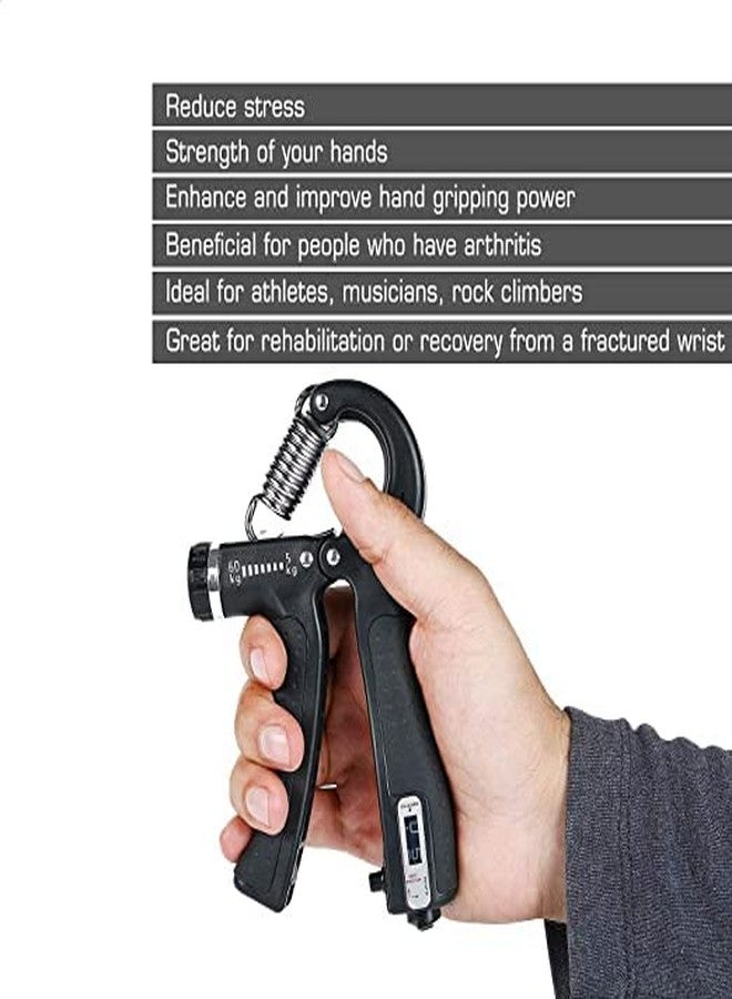 Virtual World Track Your Progress: Adjustable Resistance Hand Grip Strengthener with Counter (5-60kg) - Image 4